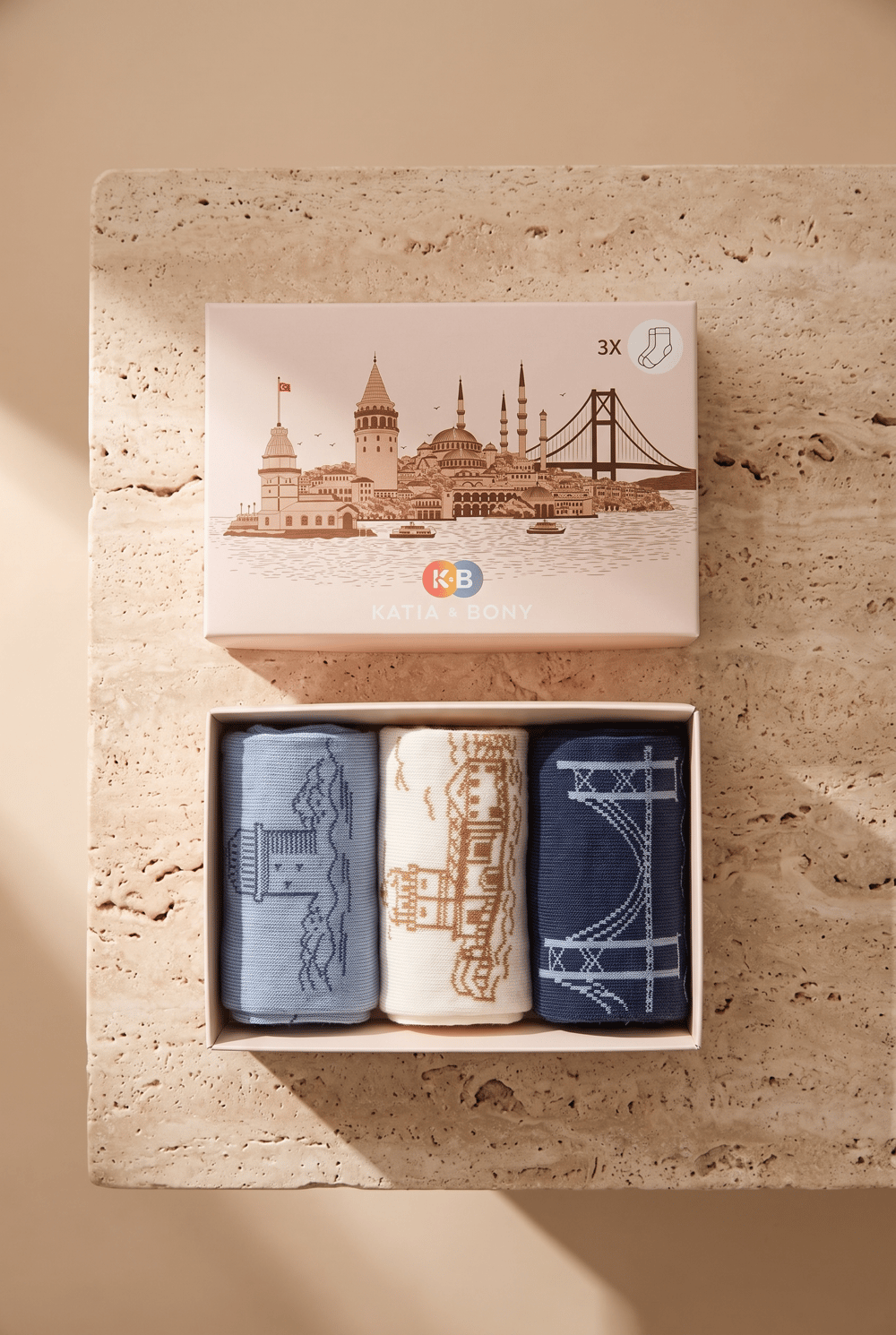 3Pck Istanbul Boxed Unısex Socket Socks Multıcolored