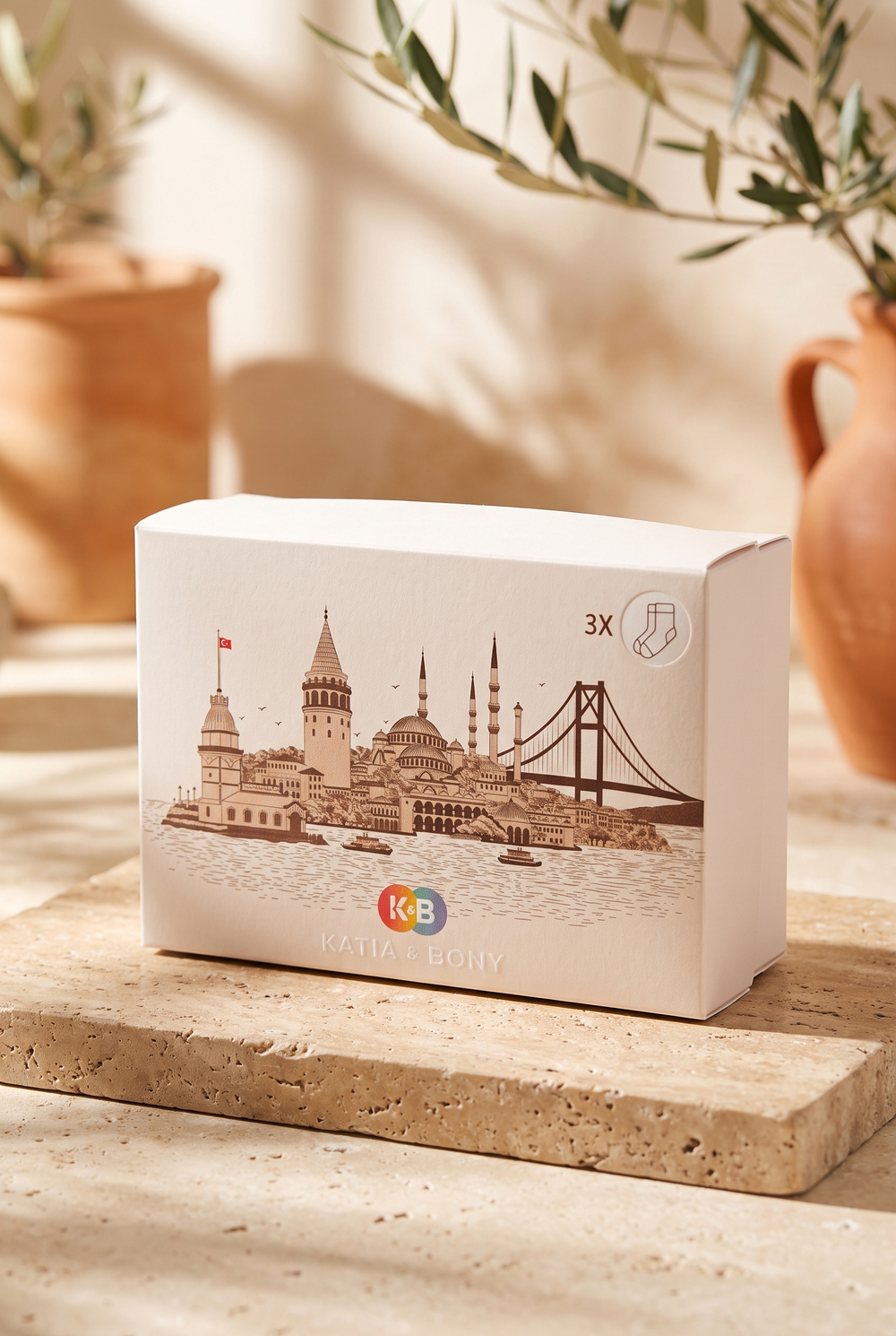 3Pck Istanbul Boxed Unısex Socket Socks Multıcolored