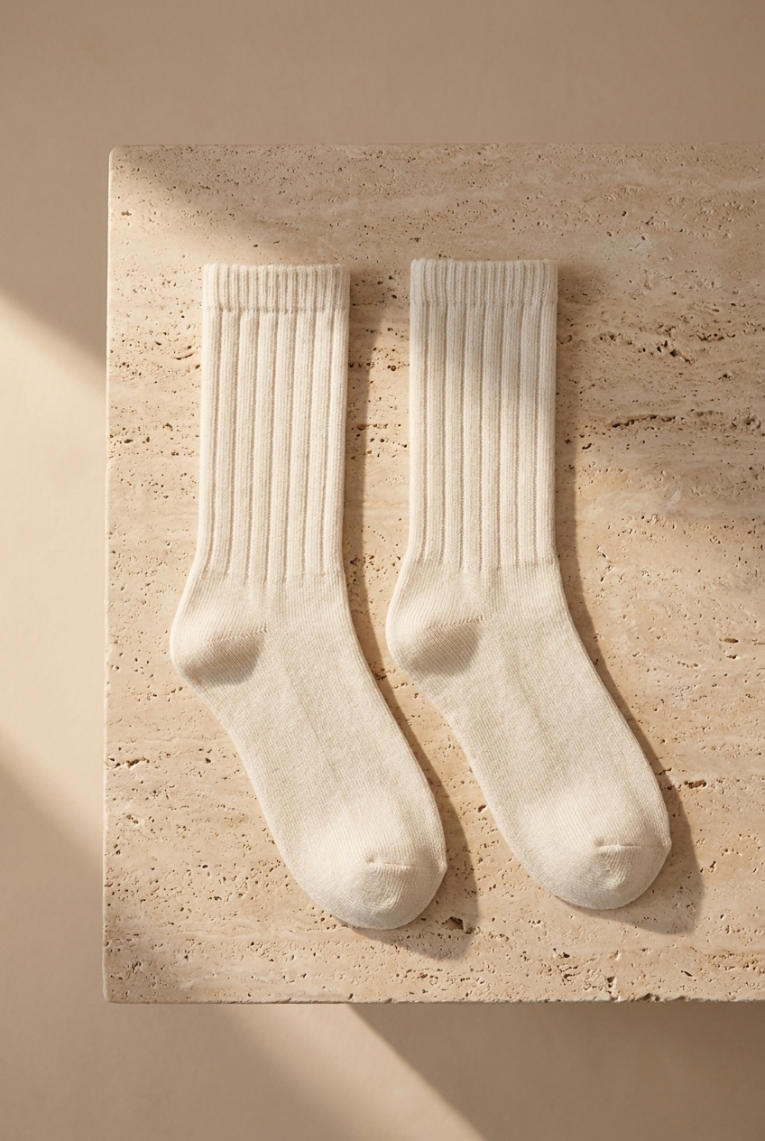 22501G4022 KALIN UNISEX SOKET ÇORAP Beyaz/Beyaz