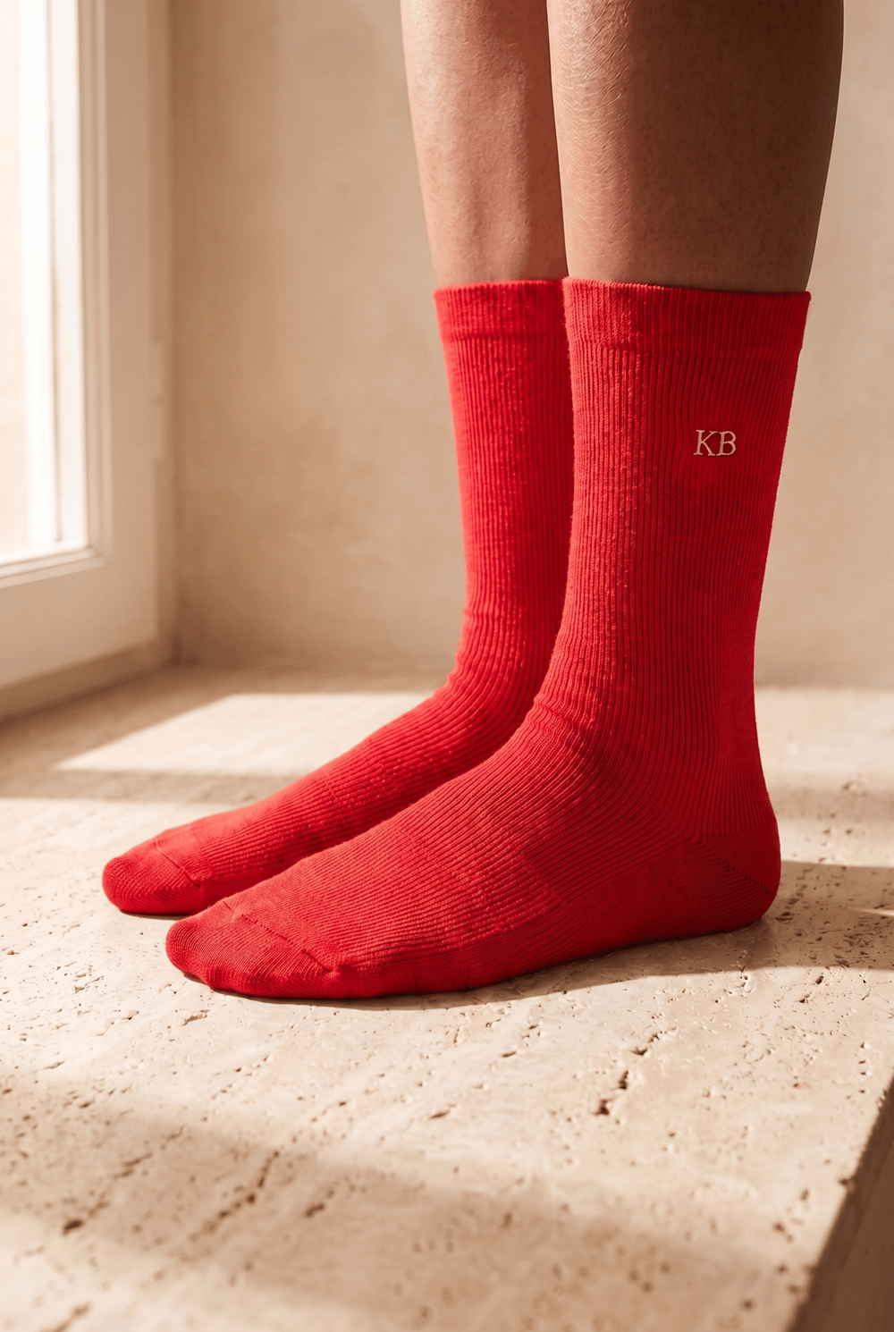 12601U4099 NAKIŞLI UNISEX SOKET ÇORAP Kırmızı