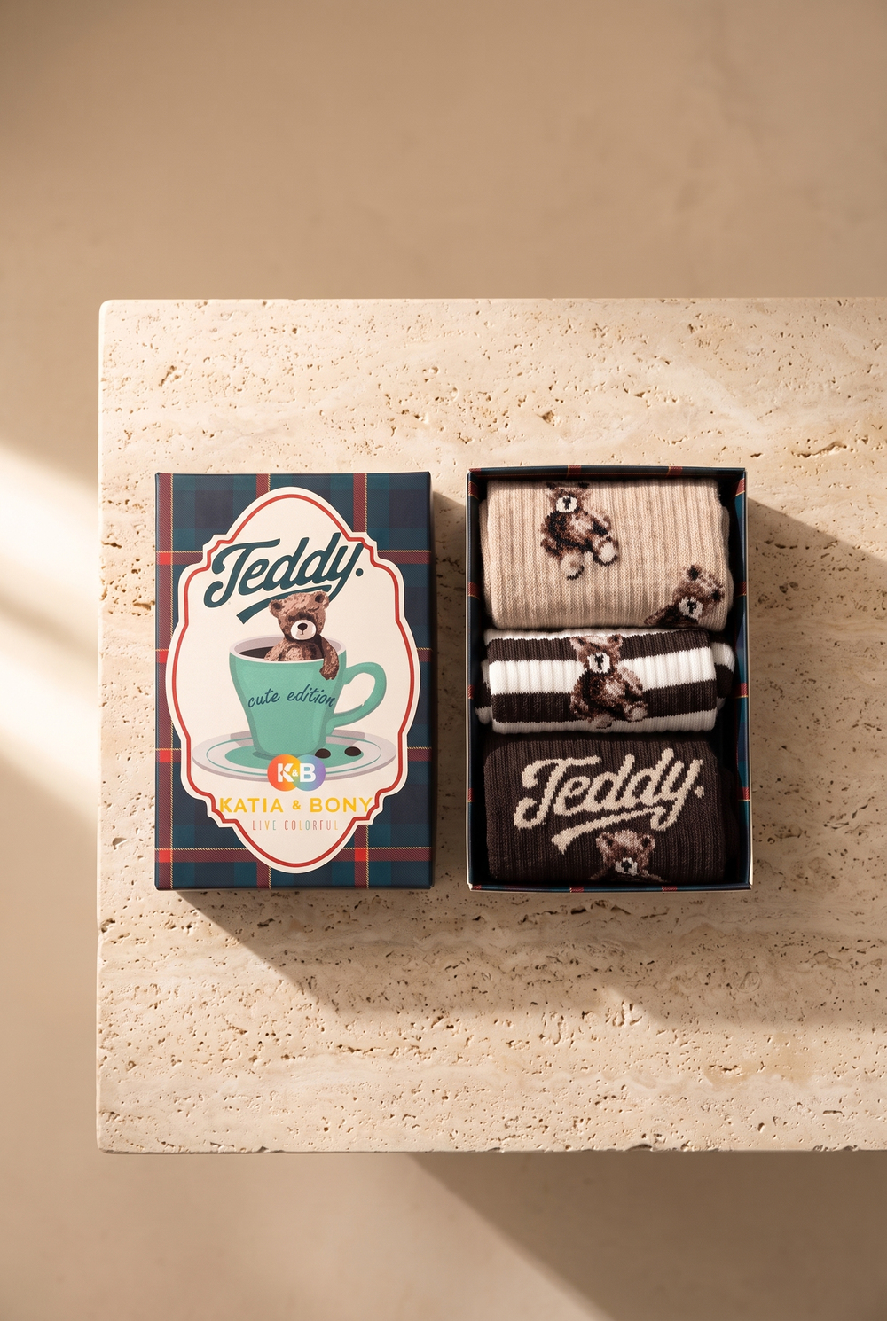 3Pck Teddy Boxed Unısex Socket Socks Multıcolored