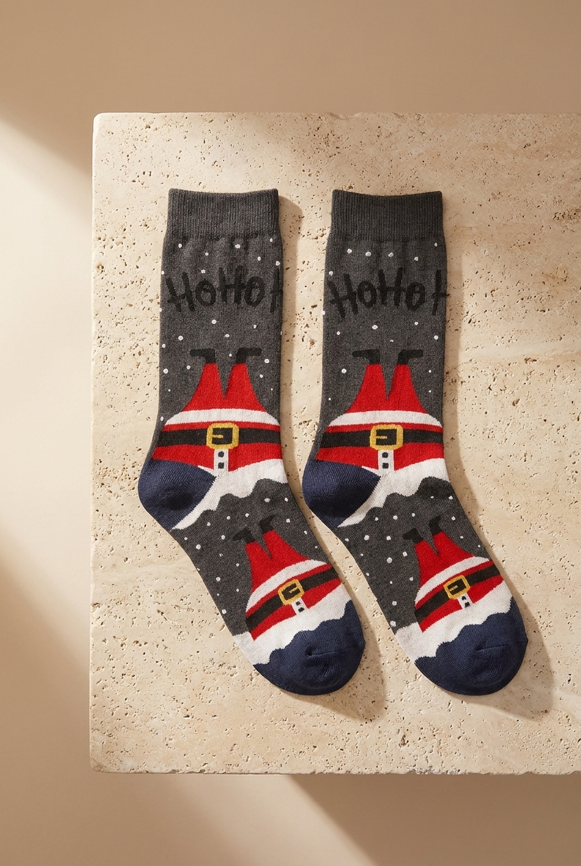 New Years Sock Ankle Socks Dark Gray Mix