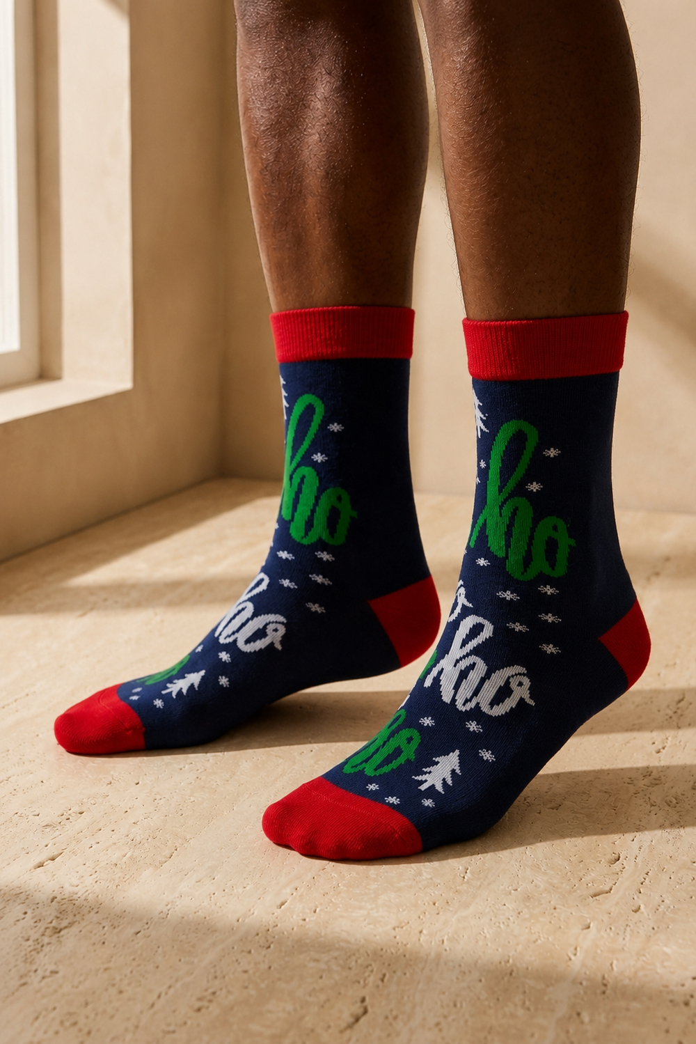New Years Socket Socks Navy Blue