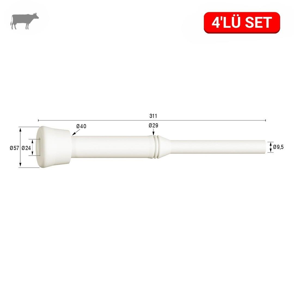 Melasty Atala Uzun Meme Lastiği (Silikon Memelik - 4 lü Paket) | Cimritilki.com