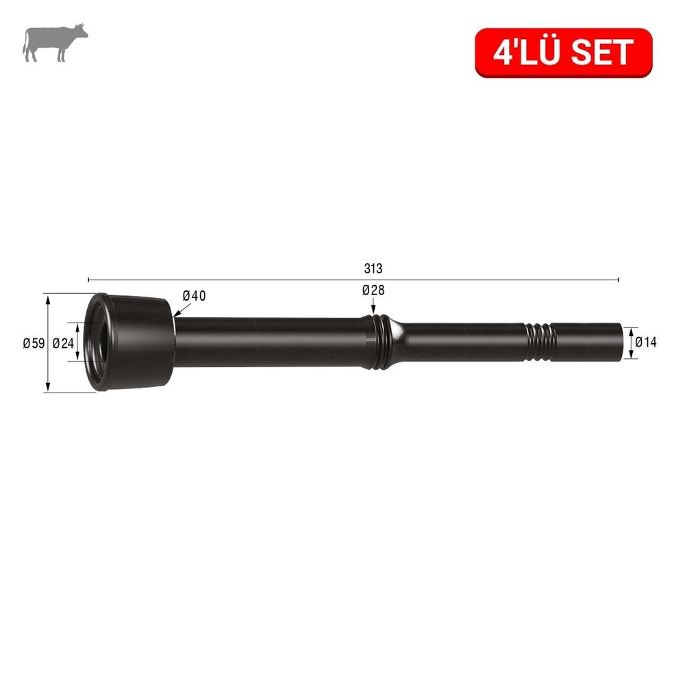 Melasty İga Uzun Meme Lastiği (Kauçuk Memelik - 4 lü Paket) | Cimritilki.com