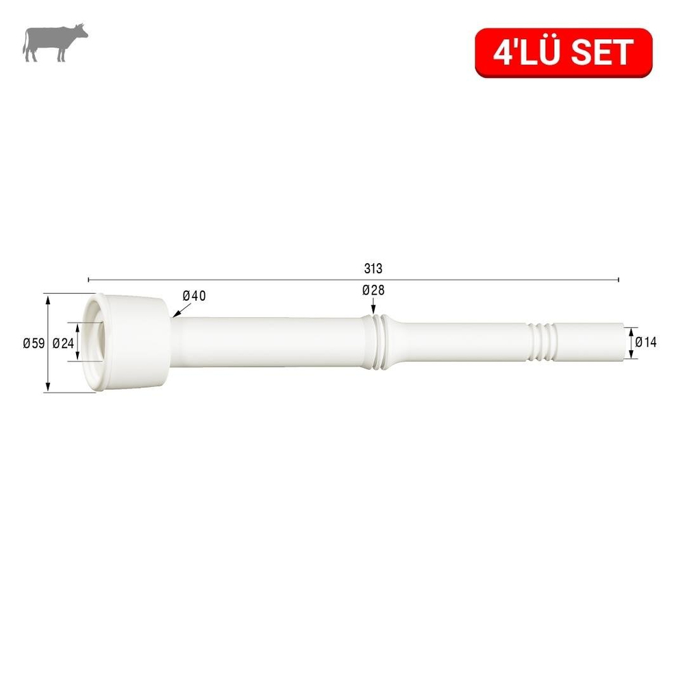 Melasty İga Uzun Meme Lastiği (Silikon Memelik - 4 lü Paket) | Cimritilki.com