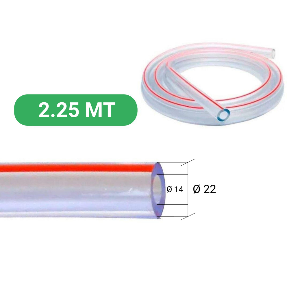 Melasty Süt Sağma Makinesi Üniversal Tekli Süt Hortumu (Ø14 x Ø22 mm) (2,25 Metre - Kesili) | Cimritilki.com