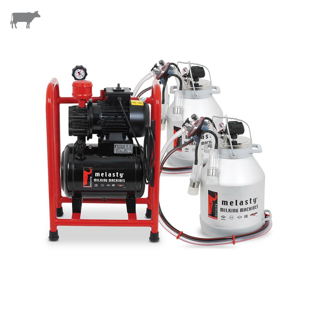 MELASTYTYS-2ASBüyükbaş Çift Güğüm Üniteli Sabit Sistem (Alüminyum Güğüm - Silikon Memelik) (Yağlı Pompa) | Cimritilki.com
