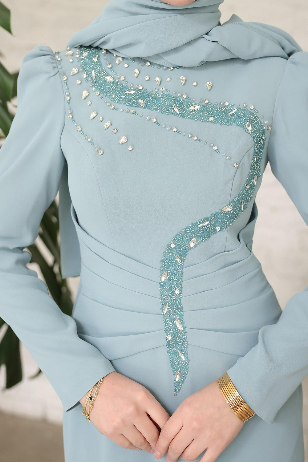 Cleopatra Tesettür Abiye Mint