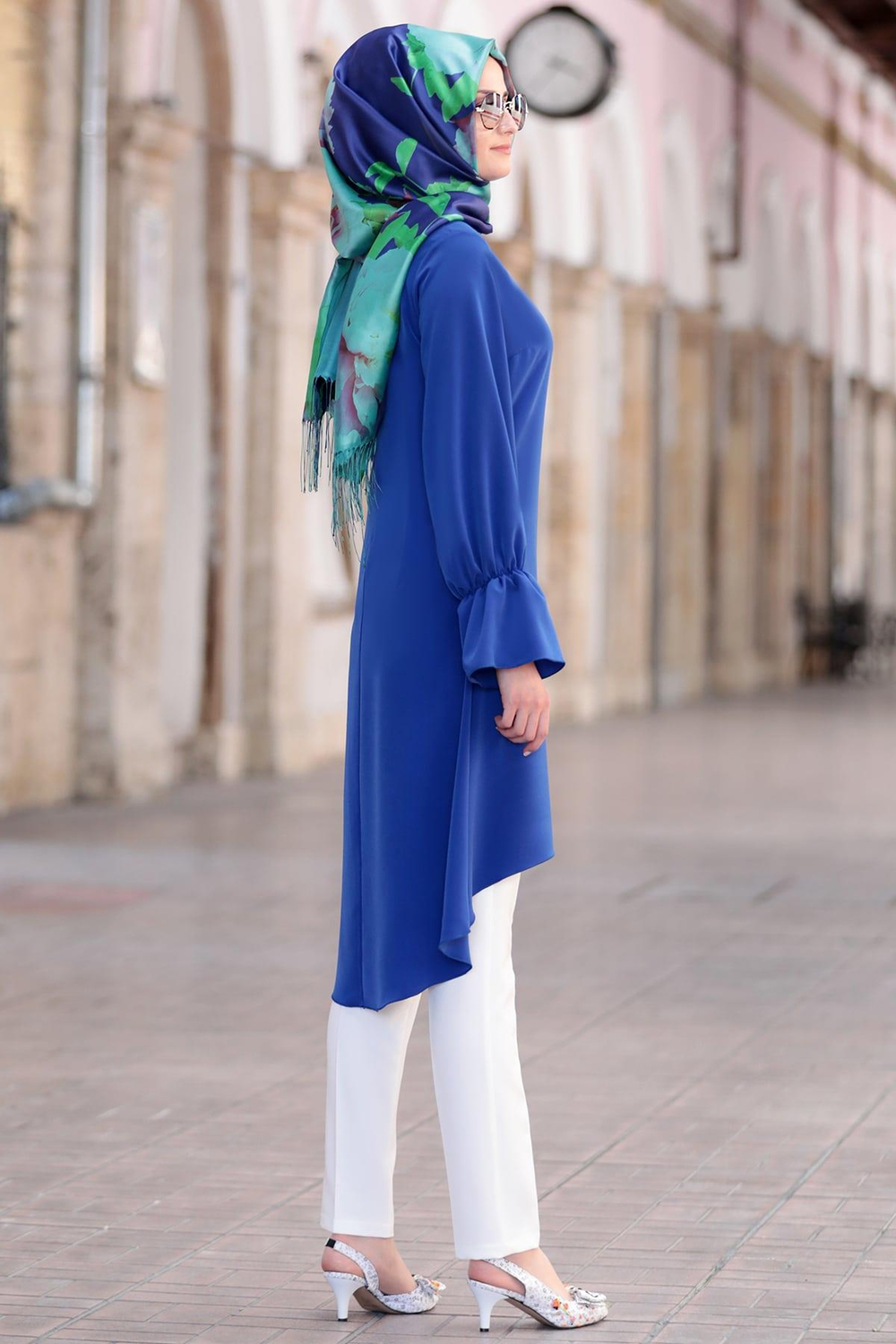 Eflin Tesettür Tunik Saks