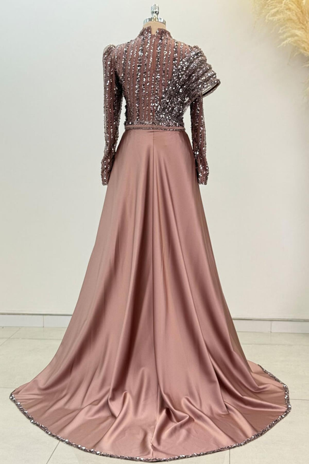Elegance Tesettür Abiye Kahve