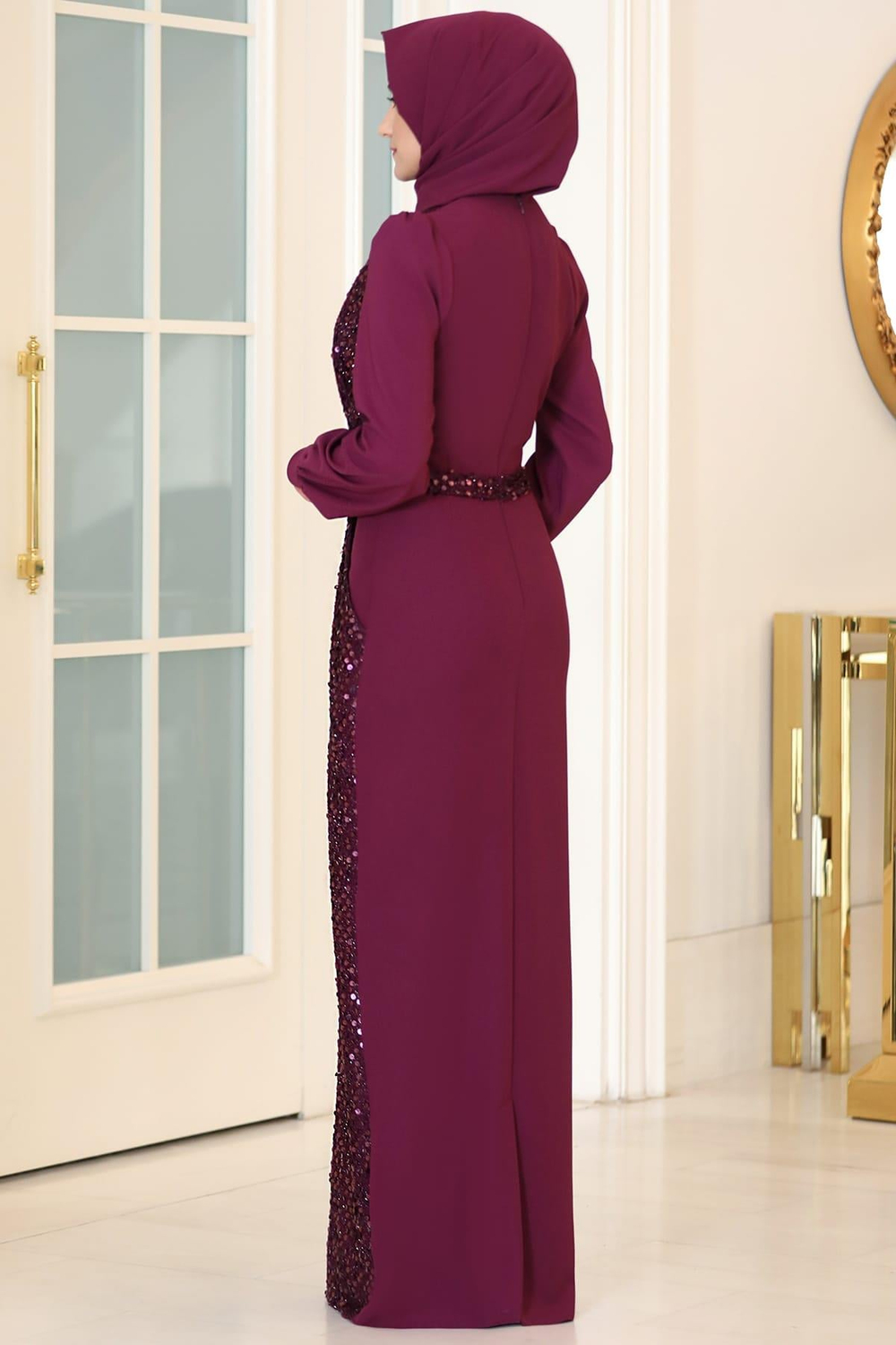 Hürrem Tesettür Abiye Mürdüm