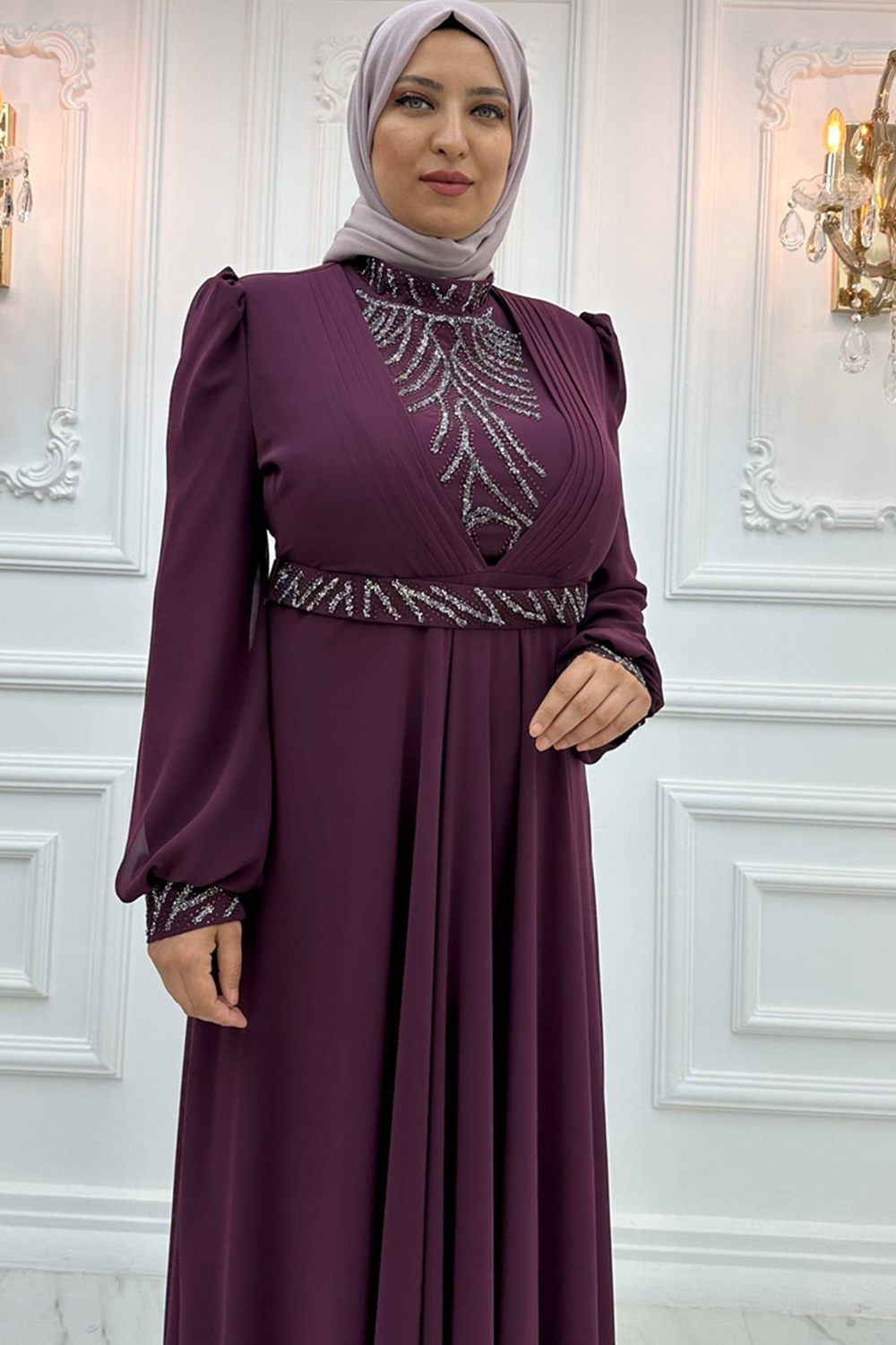 İrem Tesettür Abiye Mürdüm