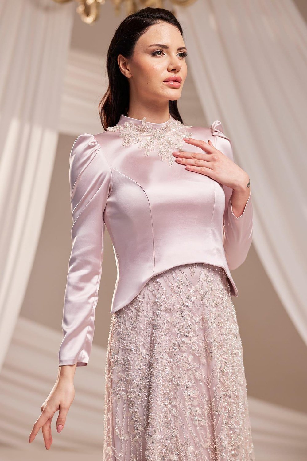 Liora Tesettür Abiye Pudra