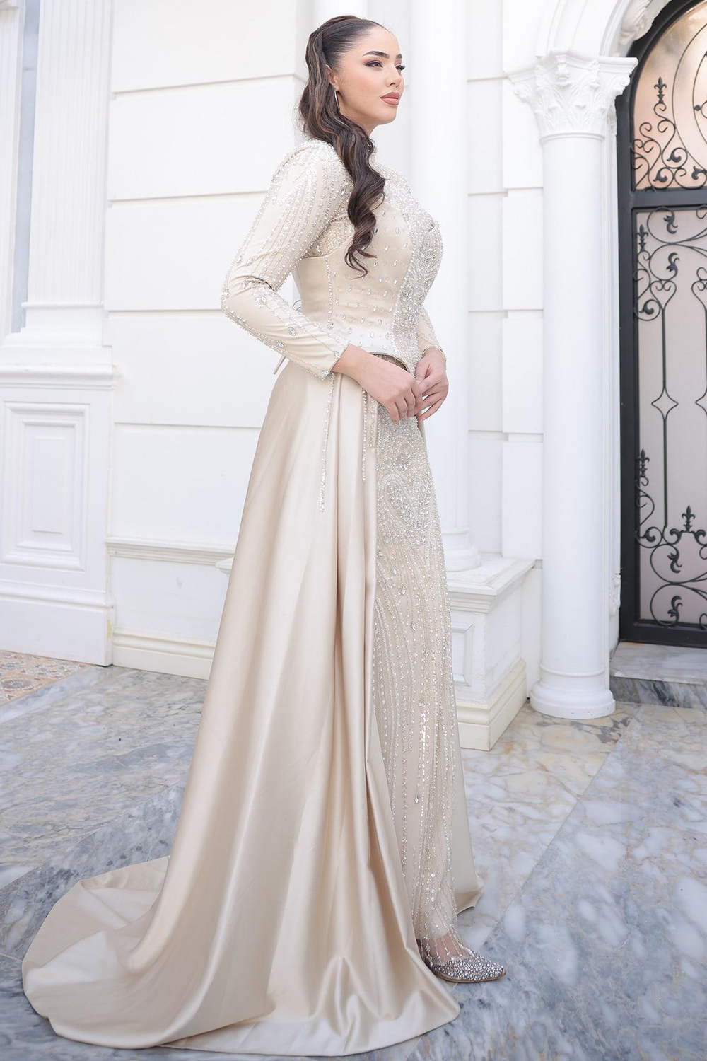 Mila Tesettür Abiye Gold