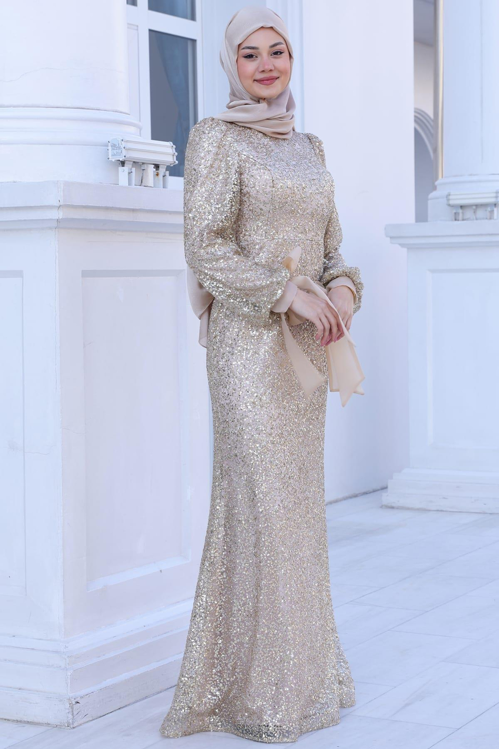 Şimal Tesettür Abiye Gold