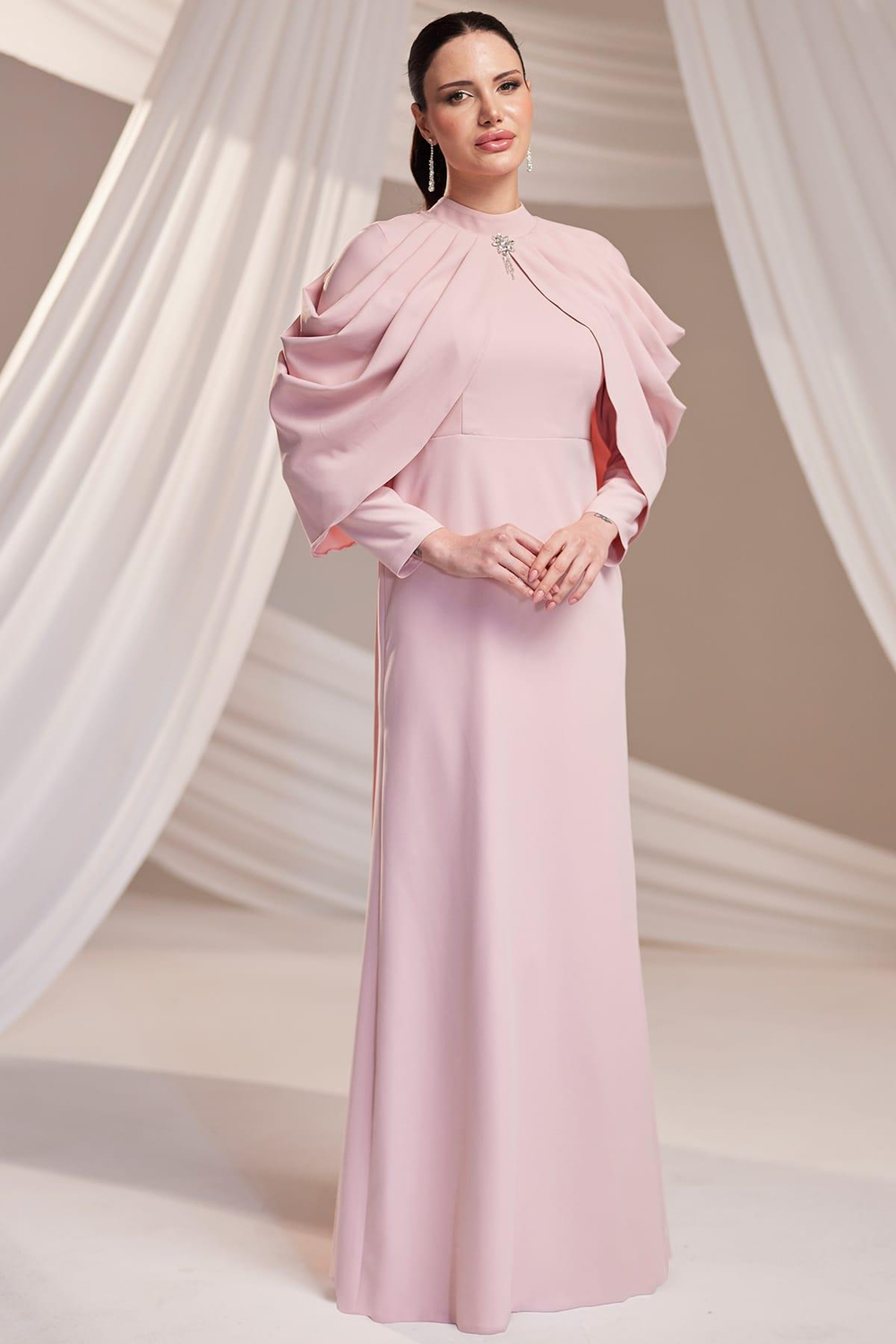 Zahra Tesettür Abiye Pudra