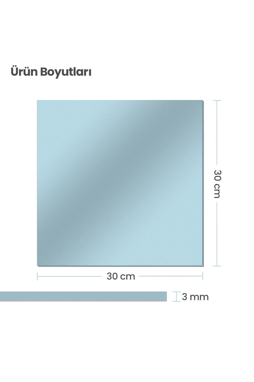 xTool 3mm Silver Mirror Acrylic 30*30cm 5pcs