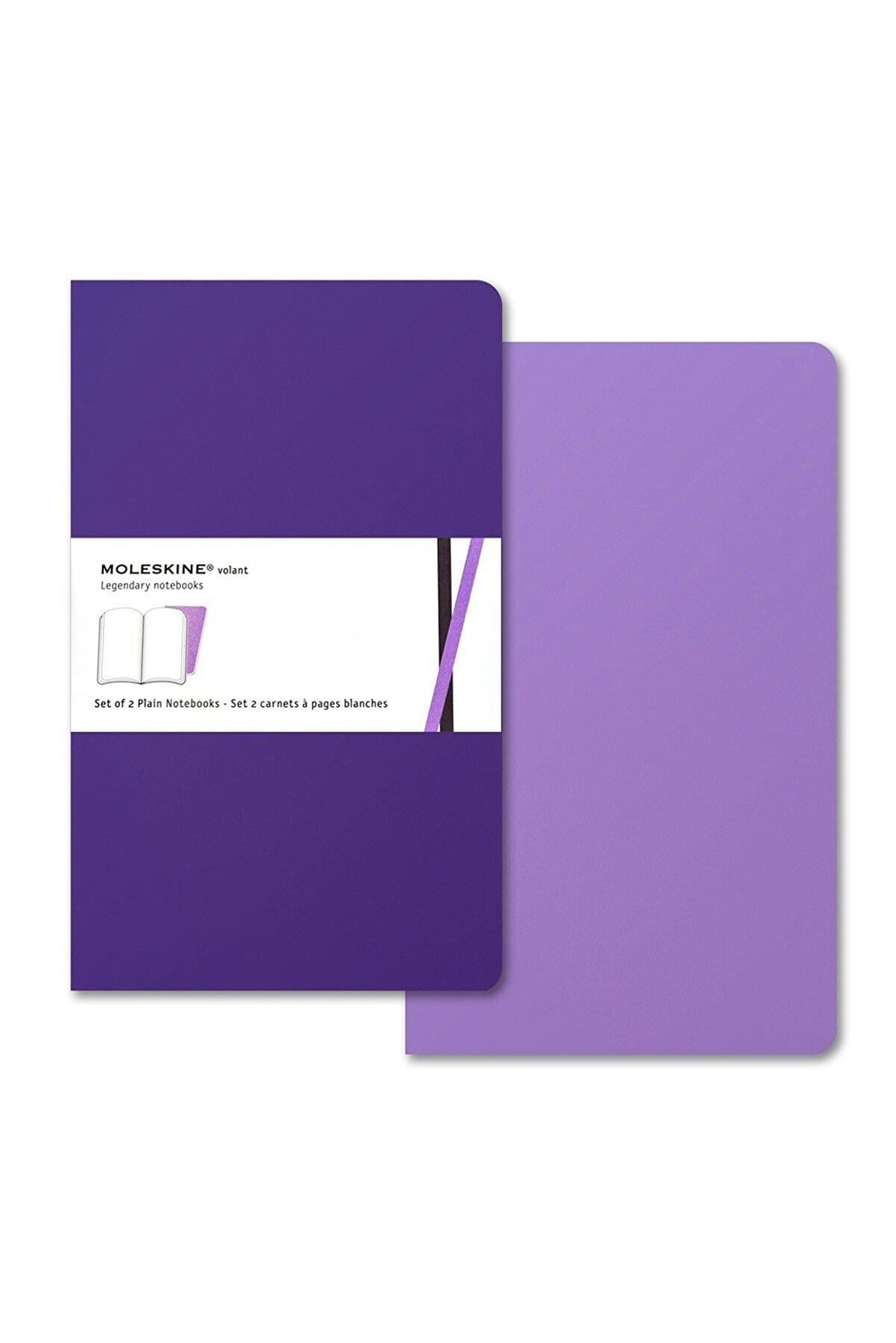 Moleskine Volant Legendary Notebooks Set of 2 Violet Defter 9x14 cm
