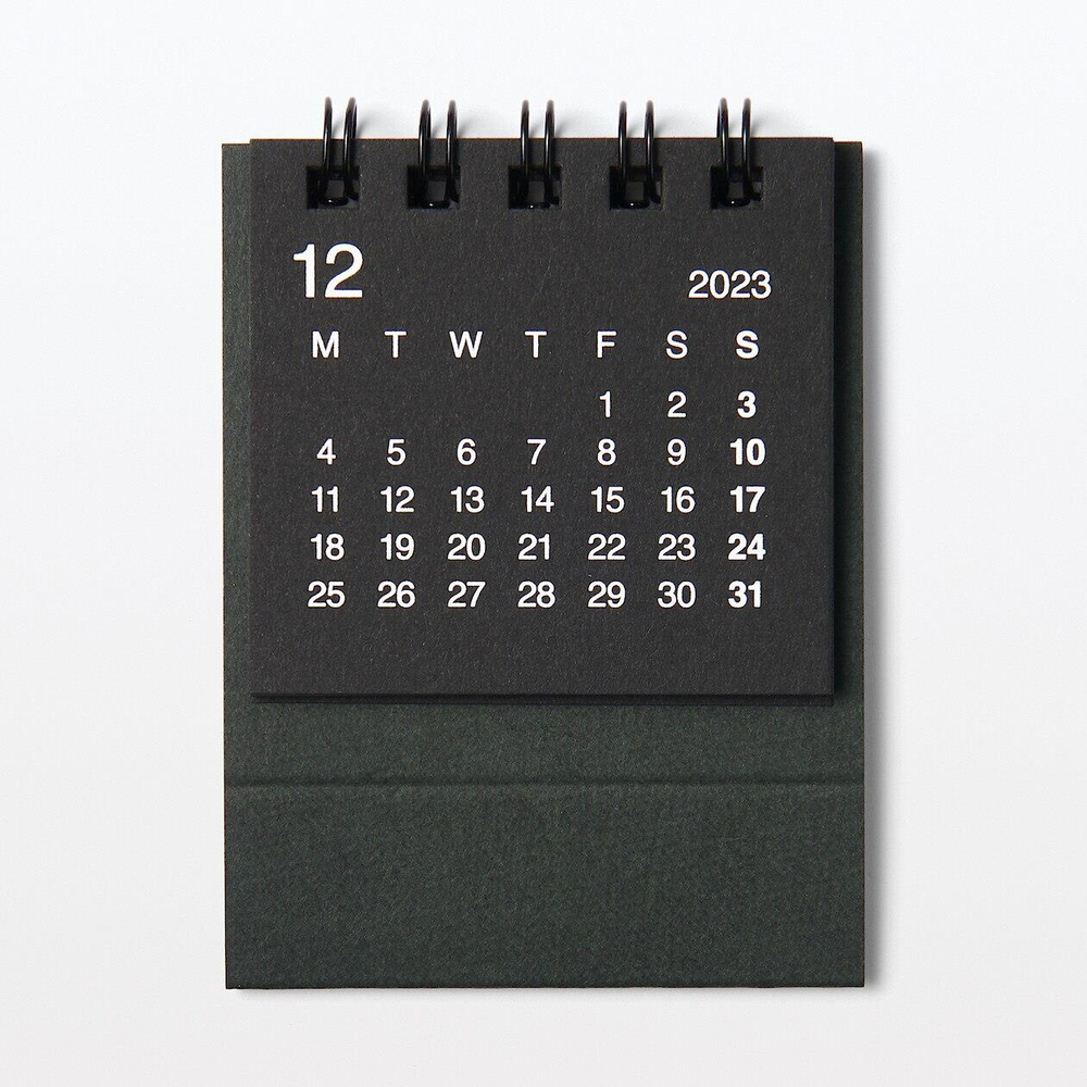 Muji Dec. 2023 - Dec. 2024 Masaüstü Mini Takvim Siyah