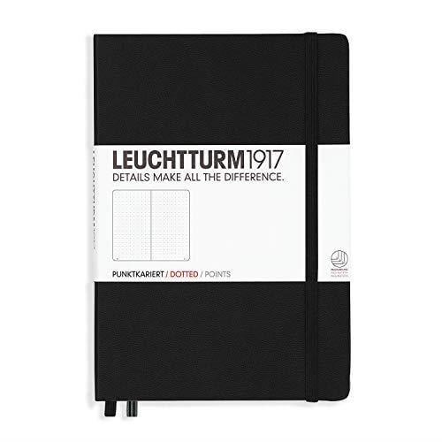 Leuchttrum 1917 Medium(A5) Sert Kapak, 251 Numaralandırılmış Çizgili Sayfa Defter Black 300612