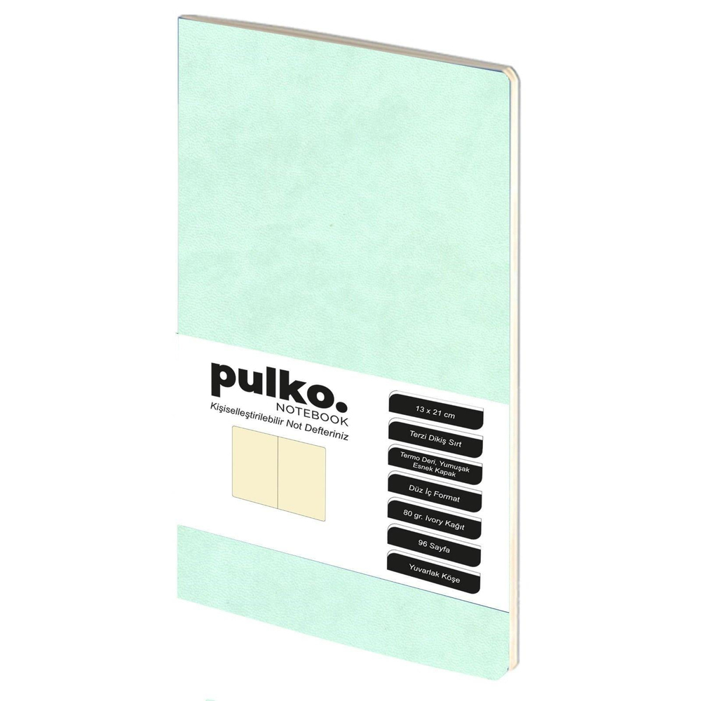 Pulko Terzi Dikiş 13x21 cm Çizgisiz Defter Nane Yeşili
