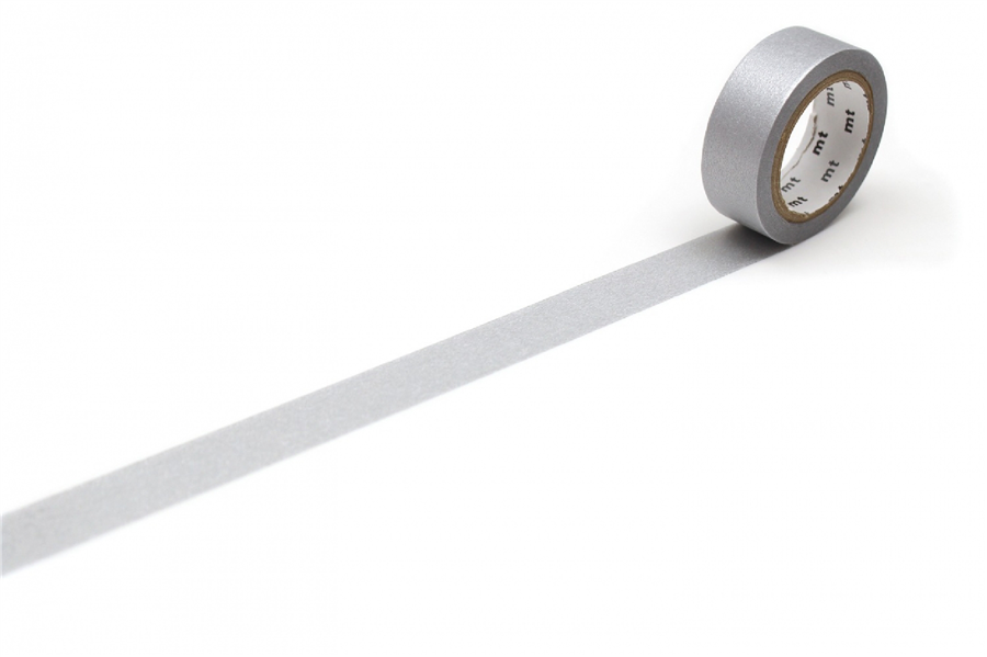 Kamo-i Masking Washi Tape 15mm×7m×8 Rolls Silver