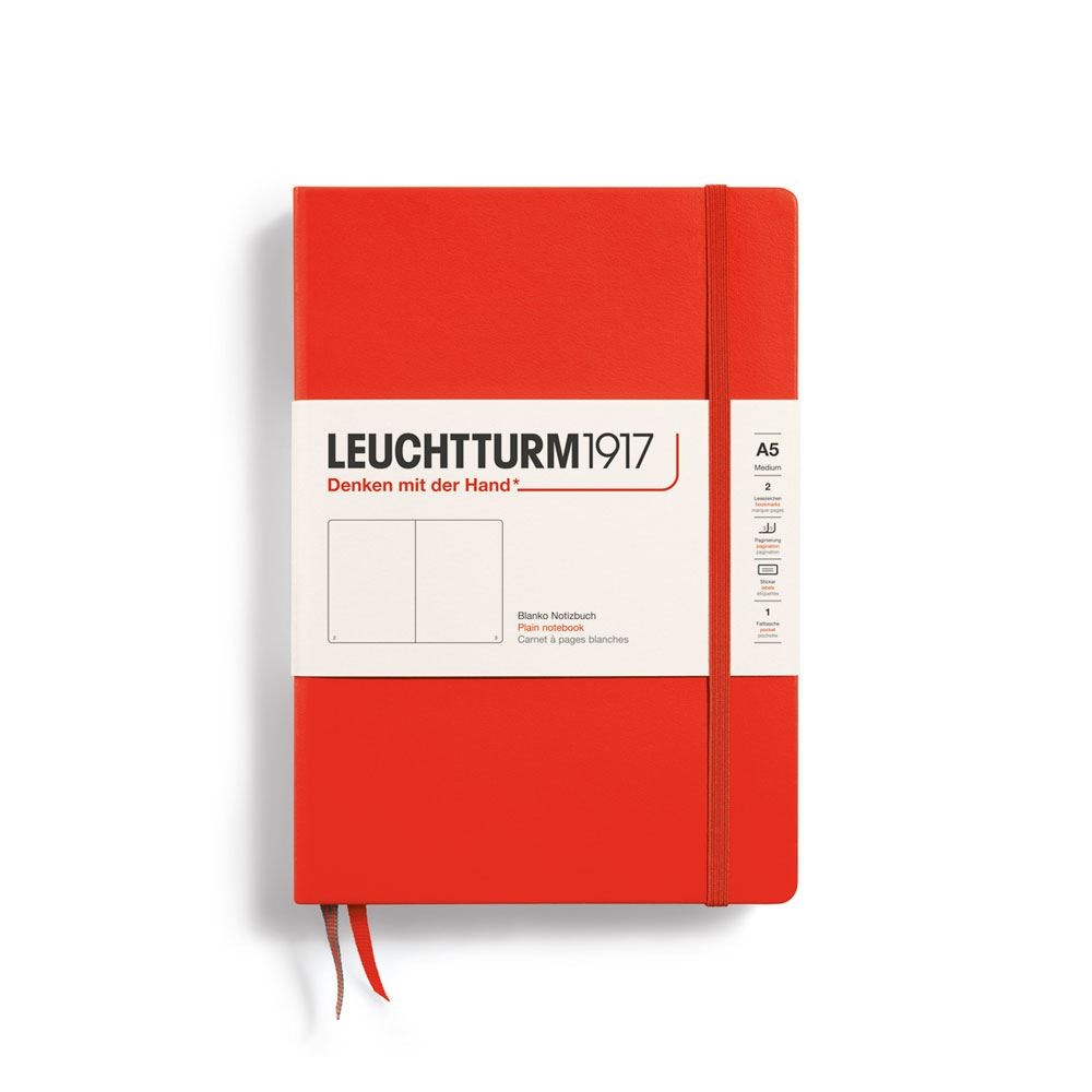 Leuchtturm1917 Not Defteri Orta Boy (A5), Sert Kapak, 251 Numaralandırılmış Sayfa, Düz, Lobster 369783