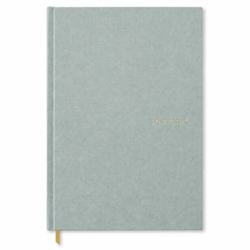 Nova Crafts Keten Journal Yaldız Kenar Çizgili Defter 17x24 cm. 110 gr. Ivory 200 sy. Aqua Green