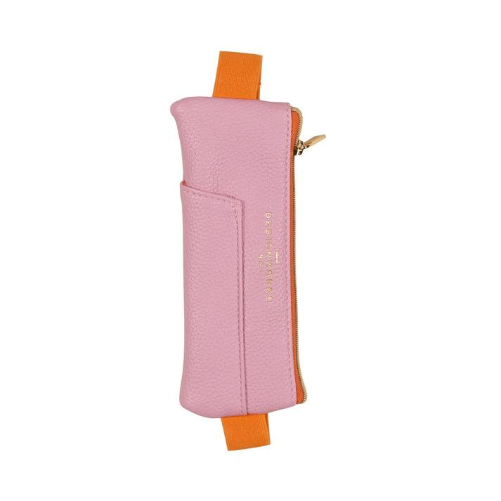 DesignWorks Ink Vegan Deri Defter Üstü Kalemlik Pink & Orange