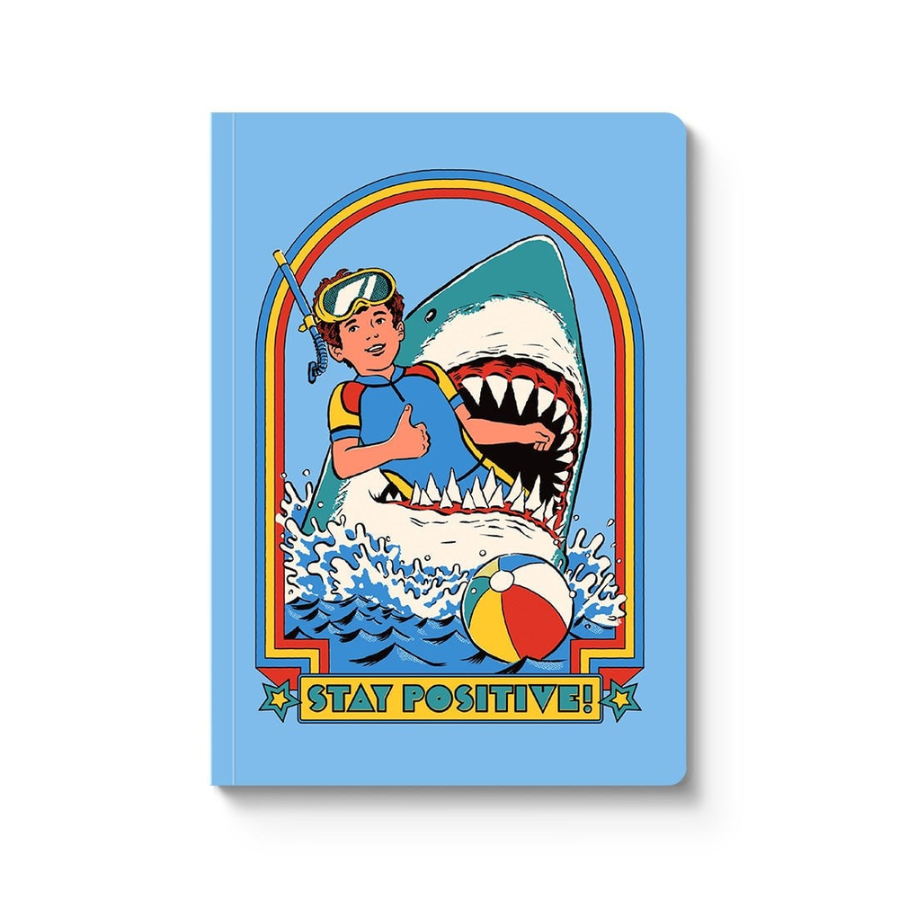 Ohh Deer Steven Rhodes Tasarımı A5 128 Sayfa Yumuşak Kapak Çizgili Defter Stay Positive 9502