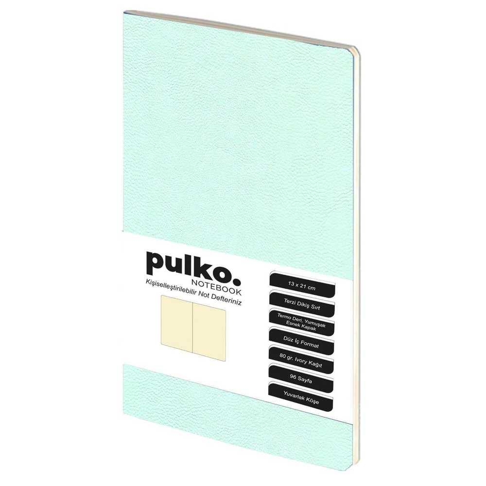 Pulko Terzi Dikiş 13x21 cm Çizgisiz Defter Yoğun Nane Yeşili