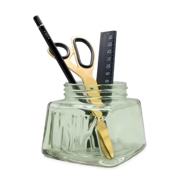 Suck Uk Inkwell Desk Tidy  Cam Masaüstü Kalemlik
