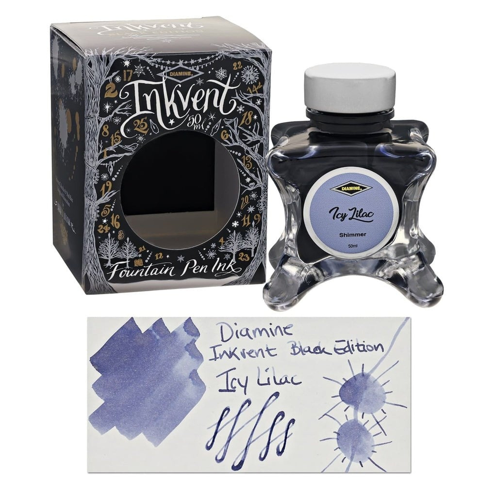Diamine Inkvent Black Edition Collection Şişe Mürekkep 50ml Icy Lilac