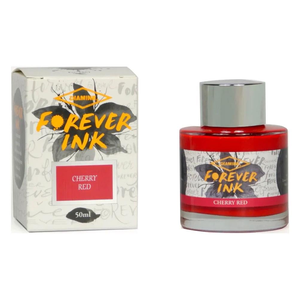 Diamine Forever Permanent & Waterproof Pigment Şişe Mürekkep 50ml Cherry Red