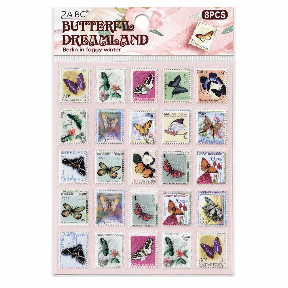 2ABC Butterfly Dreamland 8 Parça Sticker Seti