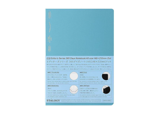 Stalogy 365 Days Notebook 368 Sayfa A5 Blue Noktalı Defter 
