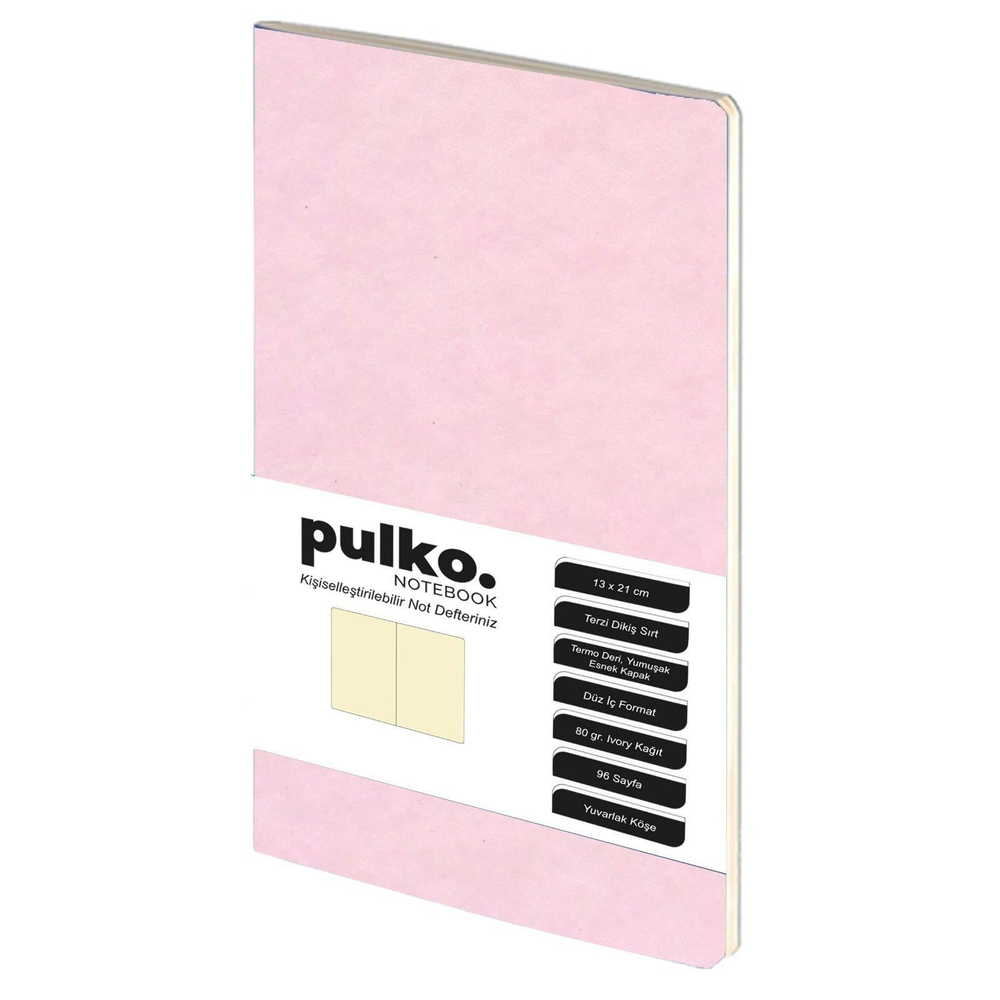 Pulko Terzi Dikiş 13x21 cm Çizgisiz Defter Pudra