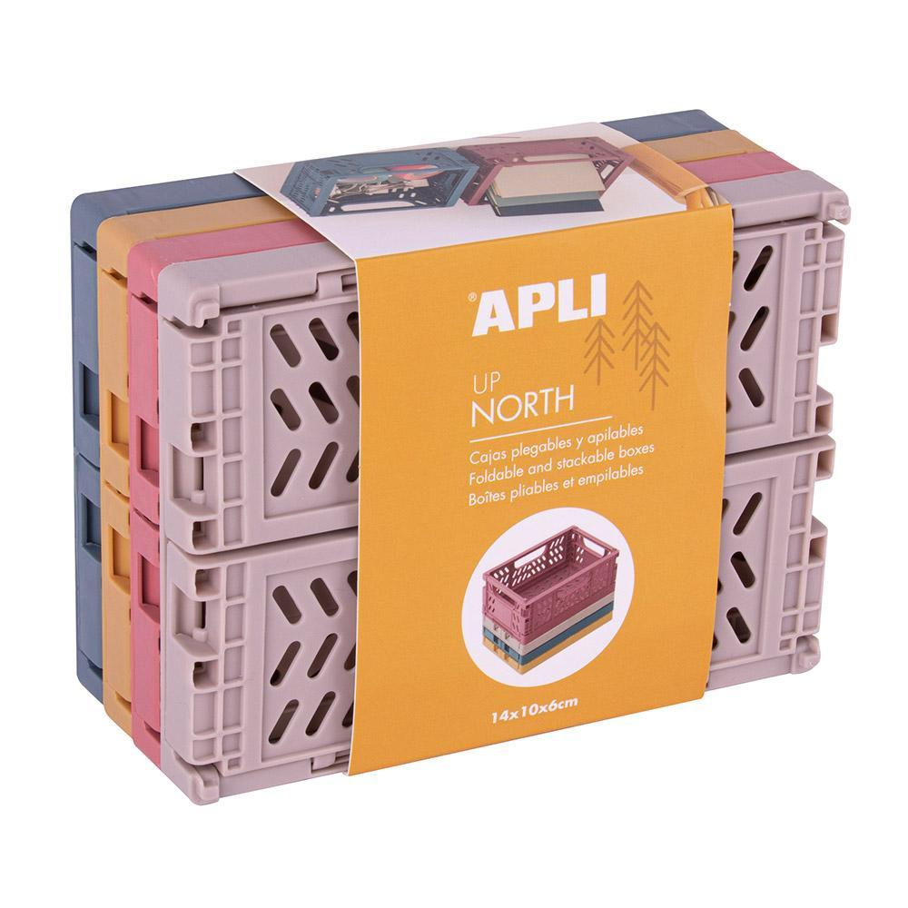 Apli Mini Folding Box - Plastik Organizasyon Kutuları 4'lü Set