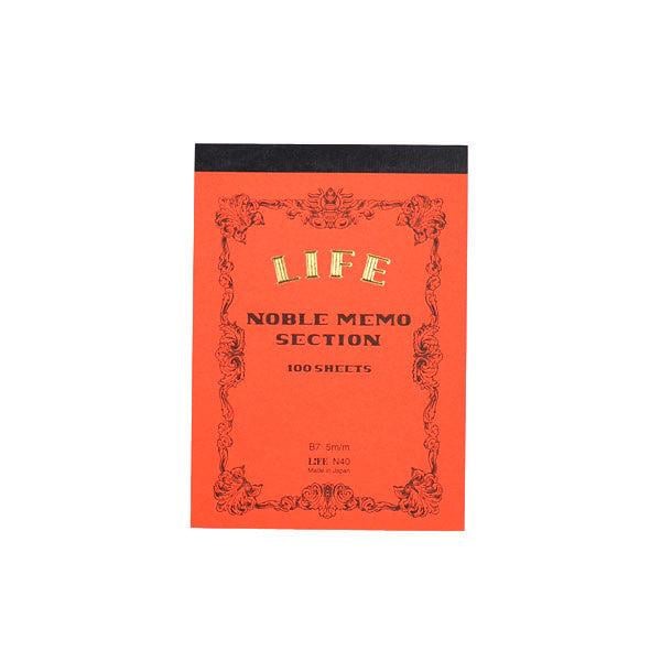 Life Noble Japon Dolma Kalem Uyumlu Mini Bloknot B7 Kareli N40