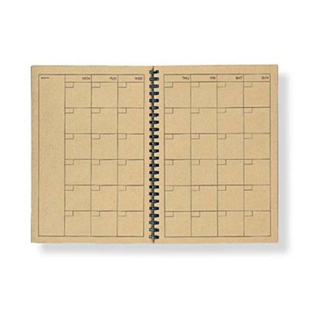 Muji Kraft Paper Monthly Planner Tarihsiz Ajanda