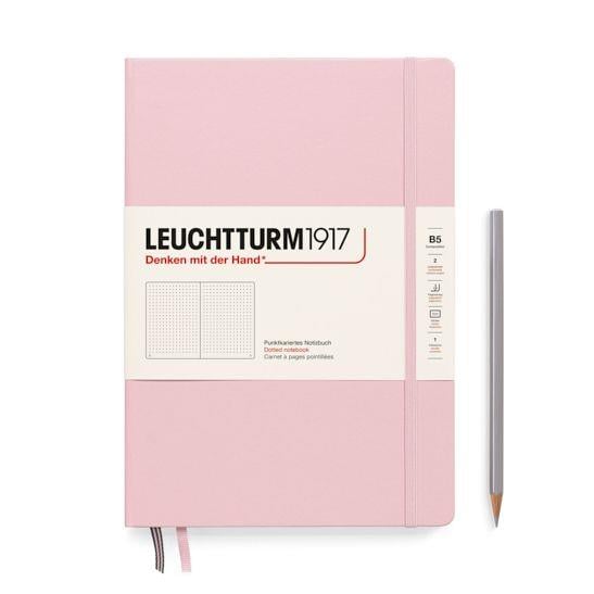 Leuchtturm1917 Composition Notebook, B5, Sert Kapak, 219 Sayfa Not Defteri, Noktalı, Powder 366159