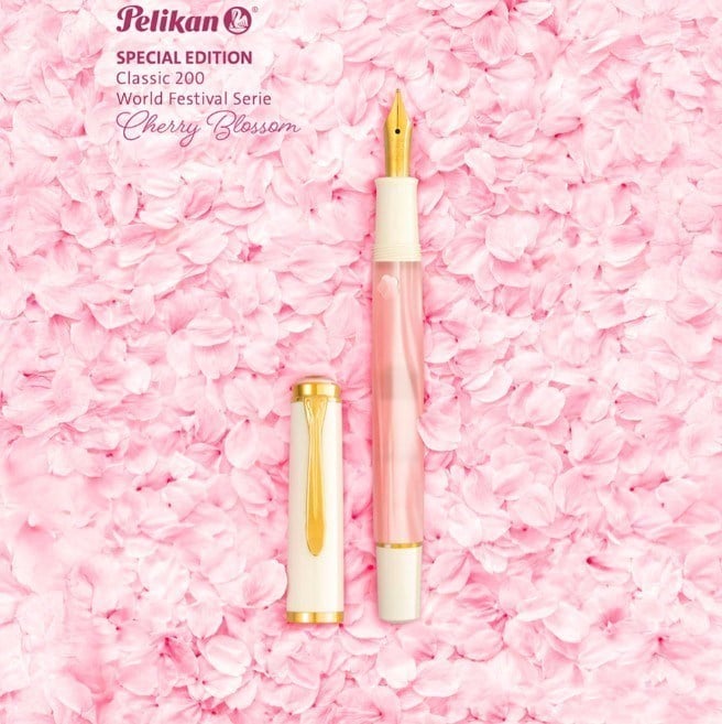 ÖN SİPARİŞ - Pelikan M200 Special Edition Cherry Blossom  Dolma Kalem B Uç