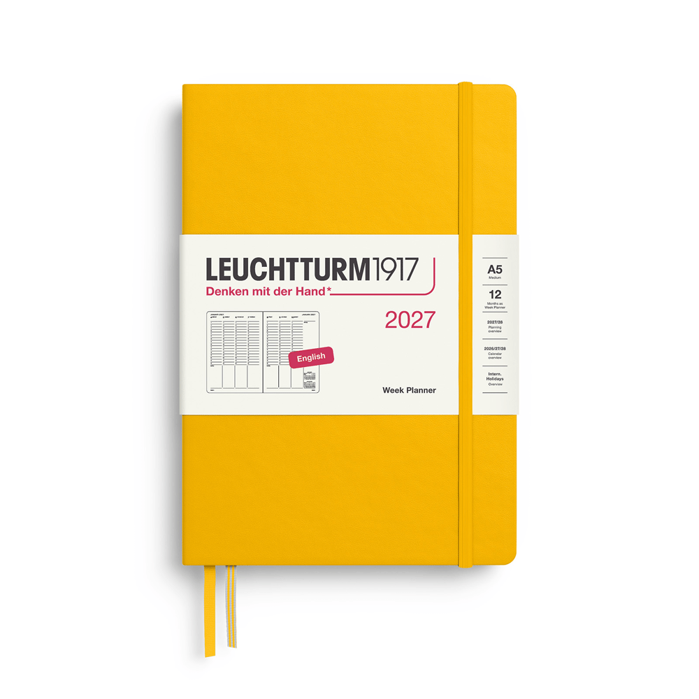 Leuchtturm1917 Planner 2027 - 12M Haftalık Planner Medium A5 2027İngilizce Sunflower 400315
