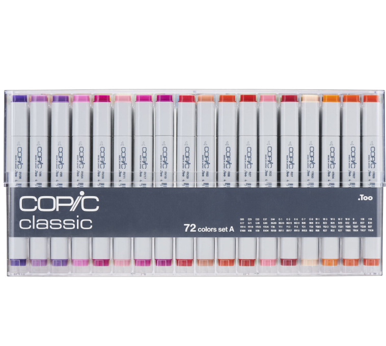 Copic Classic Çift Uçlu 72'li Çizim Kalemi Seti A