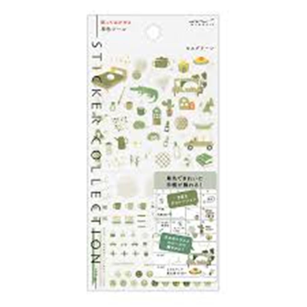 Midori sticker   color mos green