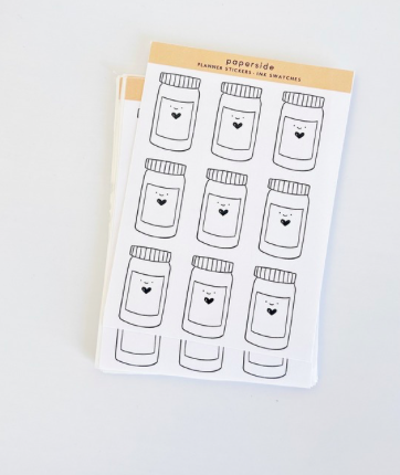 Ink Swatches White Sticker Seti