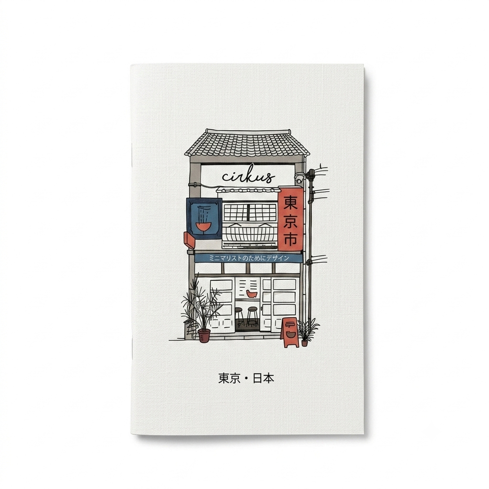Euk Design Tokyo Çizimli Weil Am Rhein Kalemlik İçi Defter 