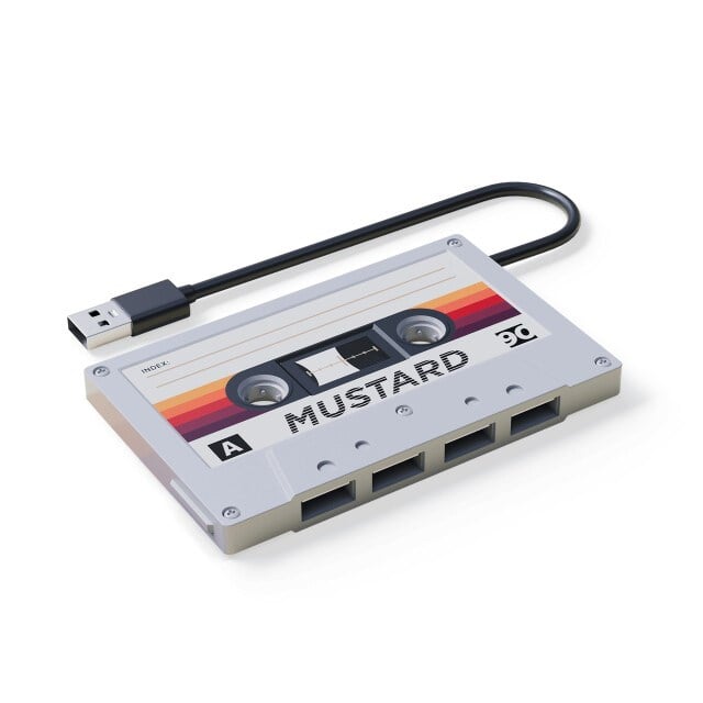 Mustard Retro 4 Girişli USB Çoğaltıcı