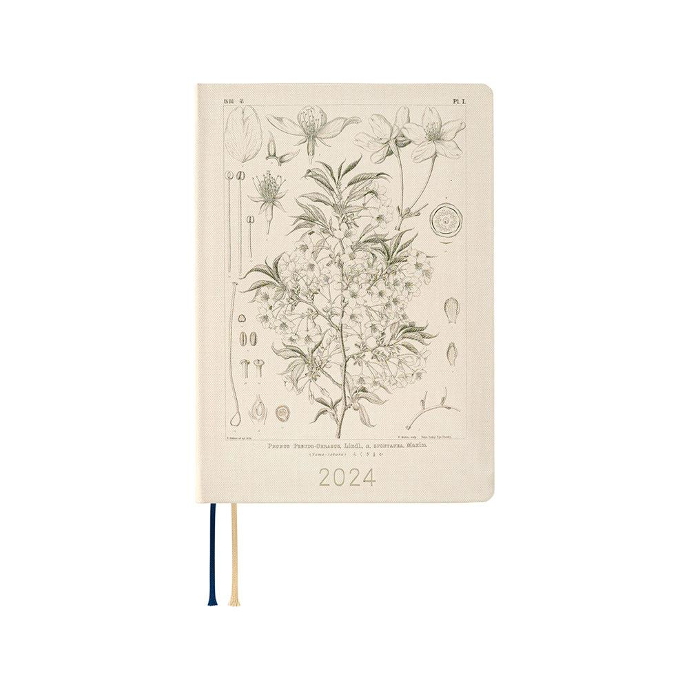 Hobonichi Techo 2024 Tomitaro Makino: Yamazakura HON / A5 Size / Daily / Jan start / Mon start - Japanese Edition